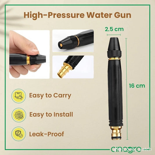 Adjustable High Pressure Squirt Water Gun, Aluminium Alloy Spray Nozzle, Spray Sprinkler High Pressure Direct Spray Garden Hose, Sprinkler System Pressure Washer,Car Wash Watering Gun Cleaning Tool