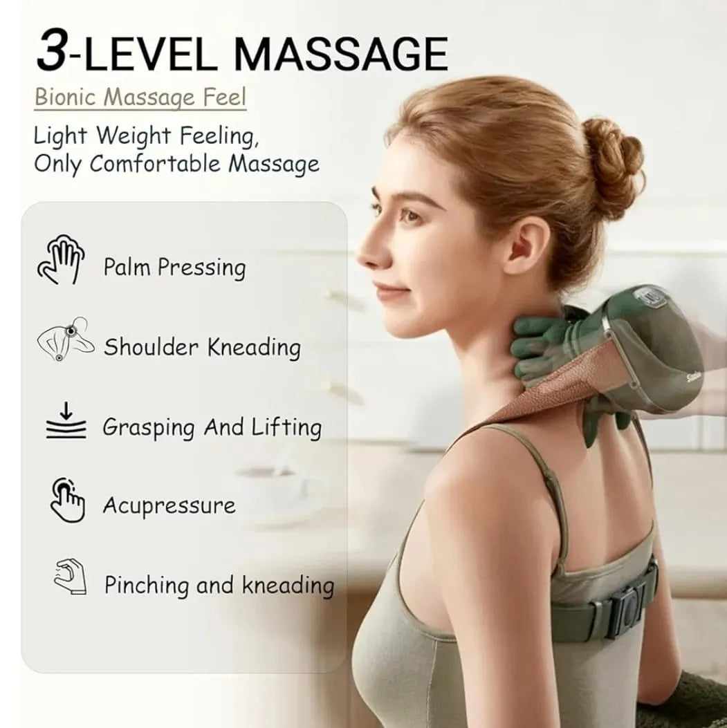 Rechargeable Hand Shape Shoulder and Neck Massager for Pain Relief