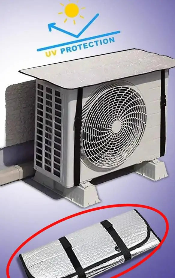 AC Outdoor Unit Protector Aluminium Cover With Straps