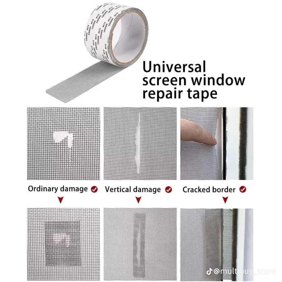 Net Repairing Window Tape, Self-Adhesive Mosquito Screen Repair Tape, Sticker Tape For Repair Holes Tears
