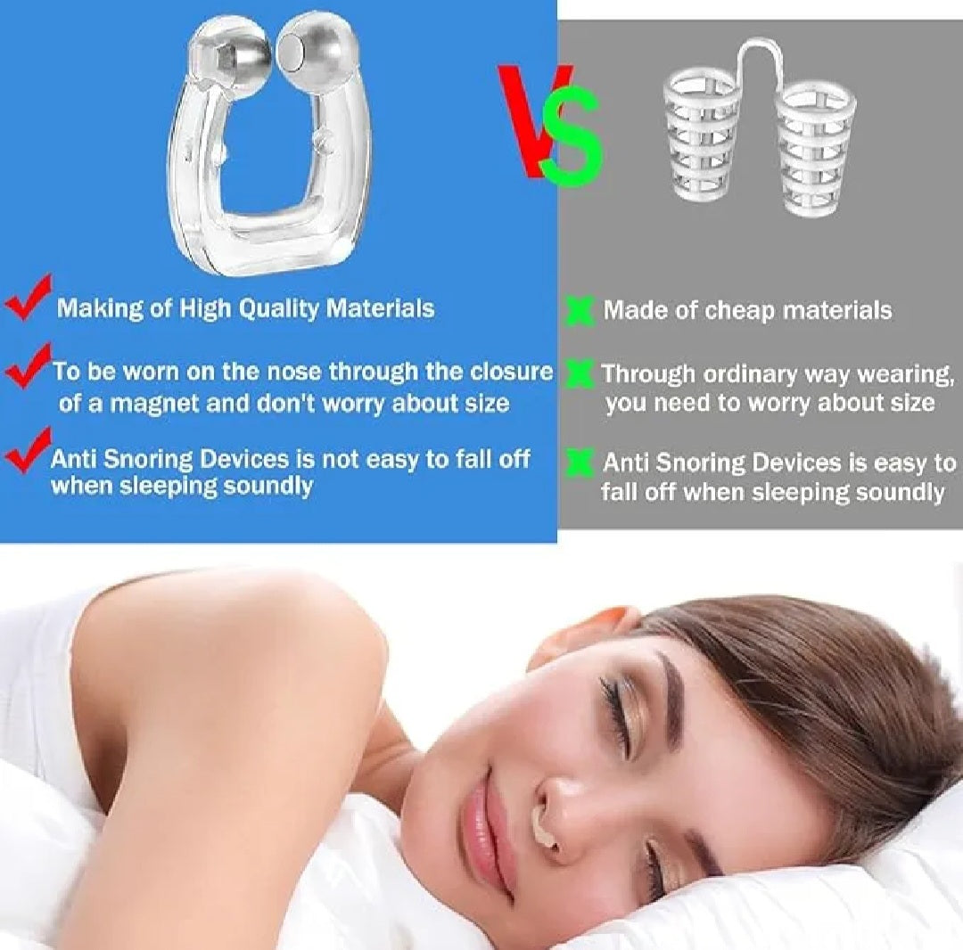 Pack of 2 Anti-Snoring Nose Clips | Magnetic Nose Clip