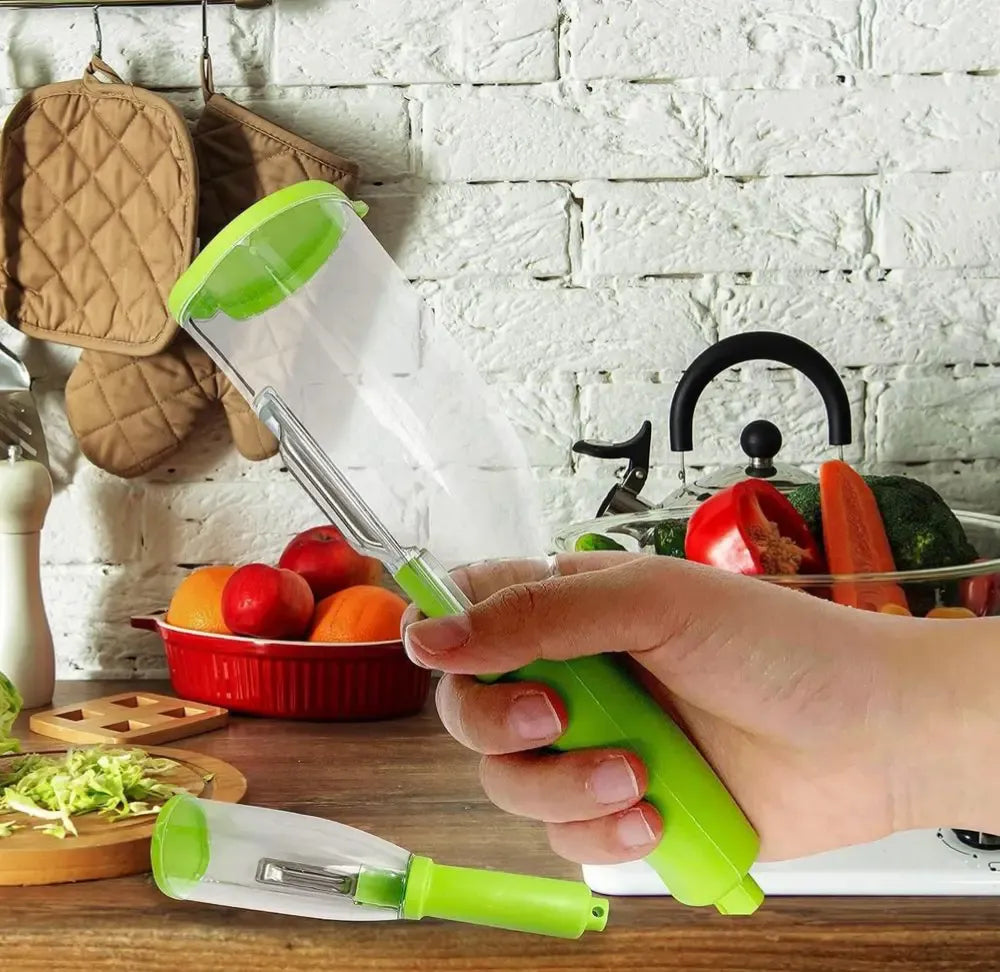 Fruit and Vegetable Peeler With Container