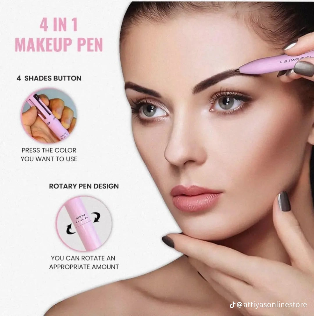 4in1 Makeup Pen Eyeliner Lip Liner Eyebrow Pencil Highlighter