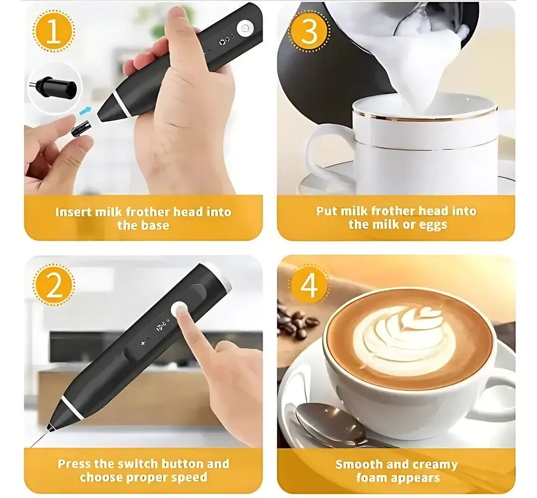 2 In 1 Coffee Egg Beater Rechargeable