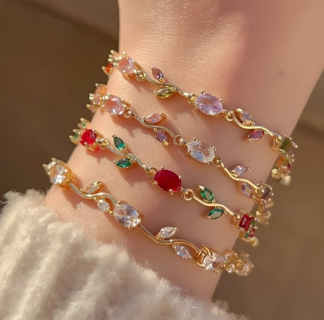 Elegant Silver Plated Tulip Bracelet for Girls/Women