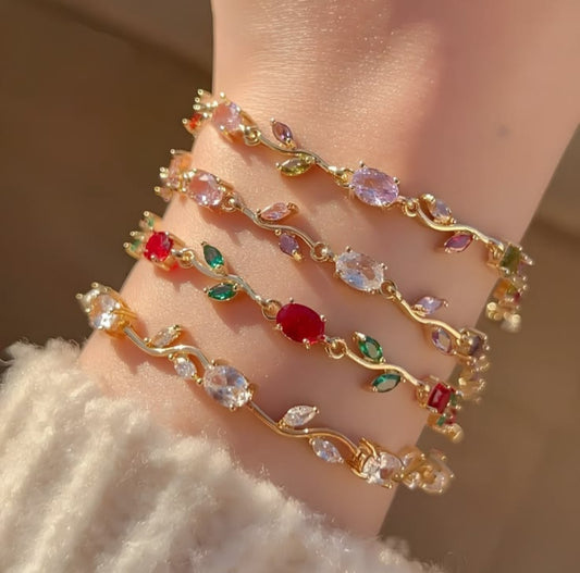 Elegant Silver Plated Tulip Bracelet for Girls/Women