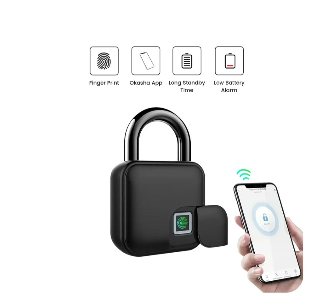 Smart Fingerprint Padlock | Keyless USB Charging Smart Lock