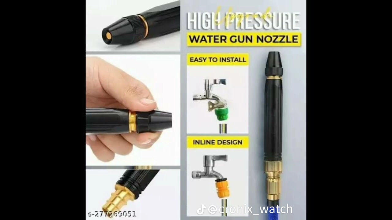 Adjustable High Pressure Squirt Water Gun, Aluminium Alloy Spray Nozzle, Spray Sprinkler High Pressure Direct Spray Garden Hose, Sprinkler System Pressure Washer,Car Wash Watering Gun Cleaning Tool