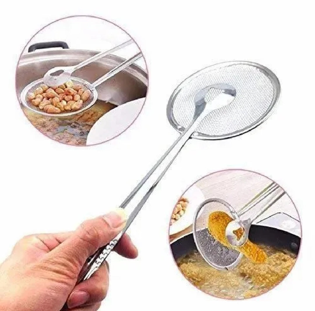 2 in 1 Frying Filter Spoon | Stainless Steel Mesh Oil Strainer