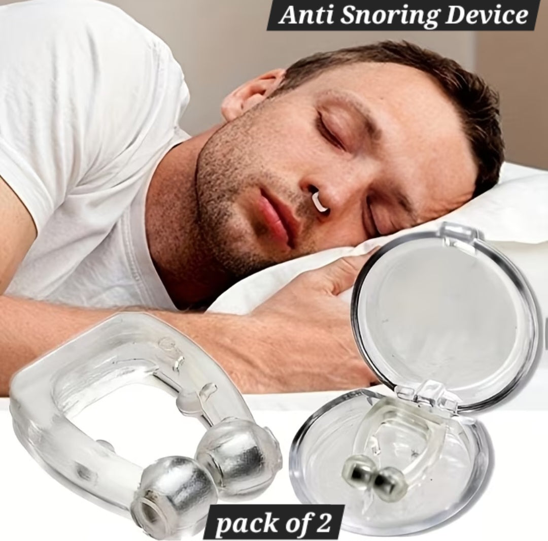 Pack of 2 Anti-Snoring Nose Clips | Magnetic Nose Clip