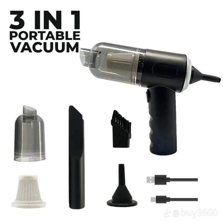 Portable Mini Wireless Car Vacuum Cleaner, Wet Dry Dual Use Handheld Auto Vacuum Cleaner