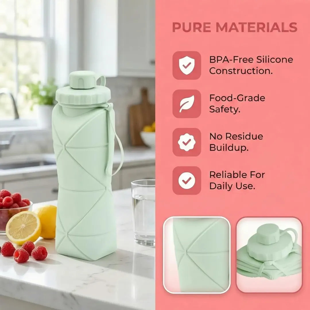Collapsible Silicone Water Bottle