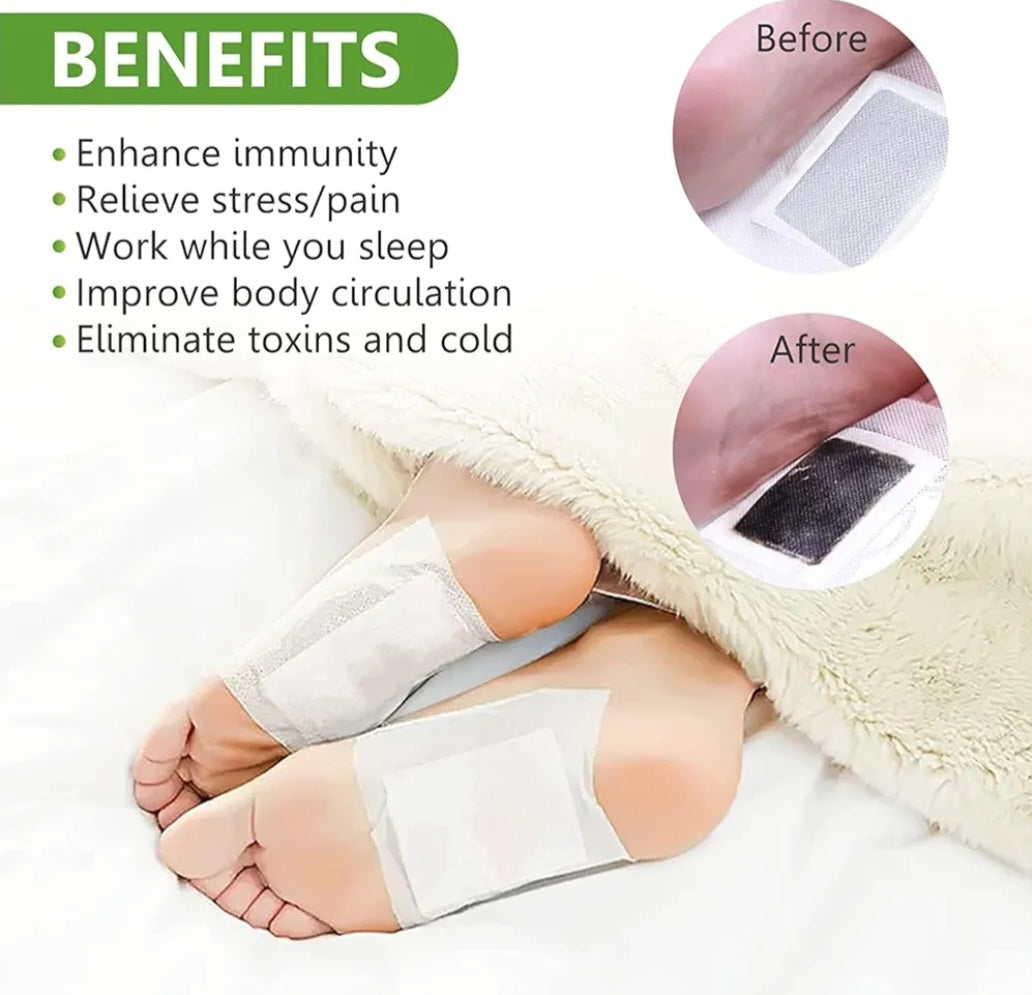 Foot Patches | Natural Detox Foot Pads | Feet Detox Pads Deep Cleansing for Impurity Removal & Deep Sleep | Relaxation Enhance Blood Circulation