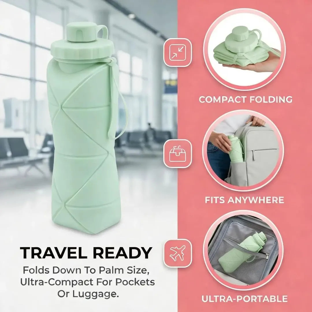 Collapsible Silicone Water Bottle