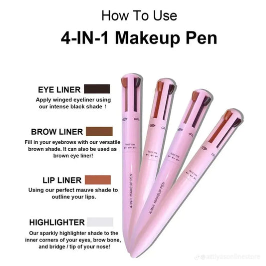4in1 Makeup Pen Eyeliner Lip Liner Eyebrow Pencil Highlighter