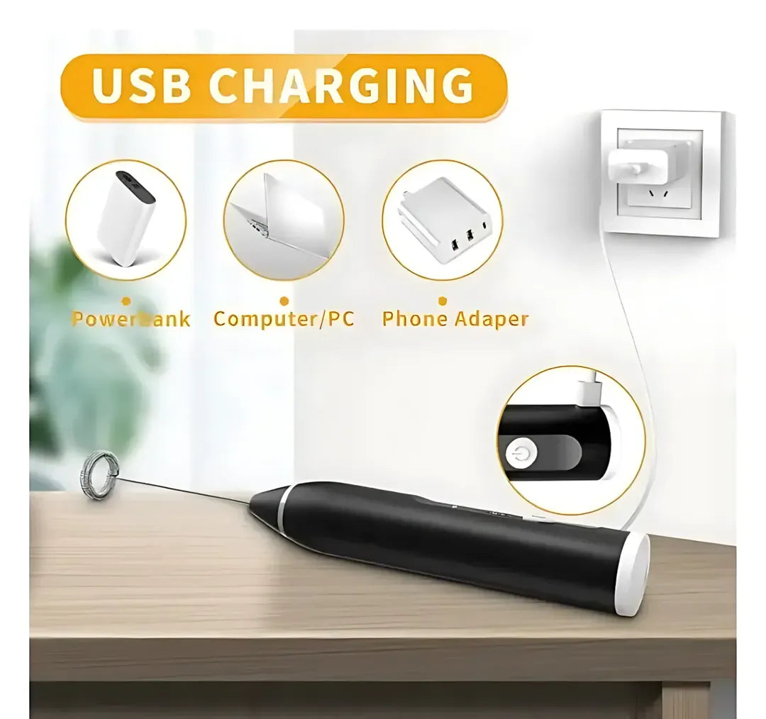 2 In 1 Coffee Egg Beater Rechargeable