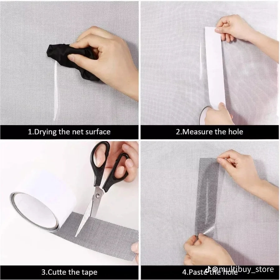 Net Repairing Window Tape, Self-Adhesive Mosquito Screen Repair Tape, Sticker Tape For Repair Holes Tears