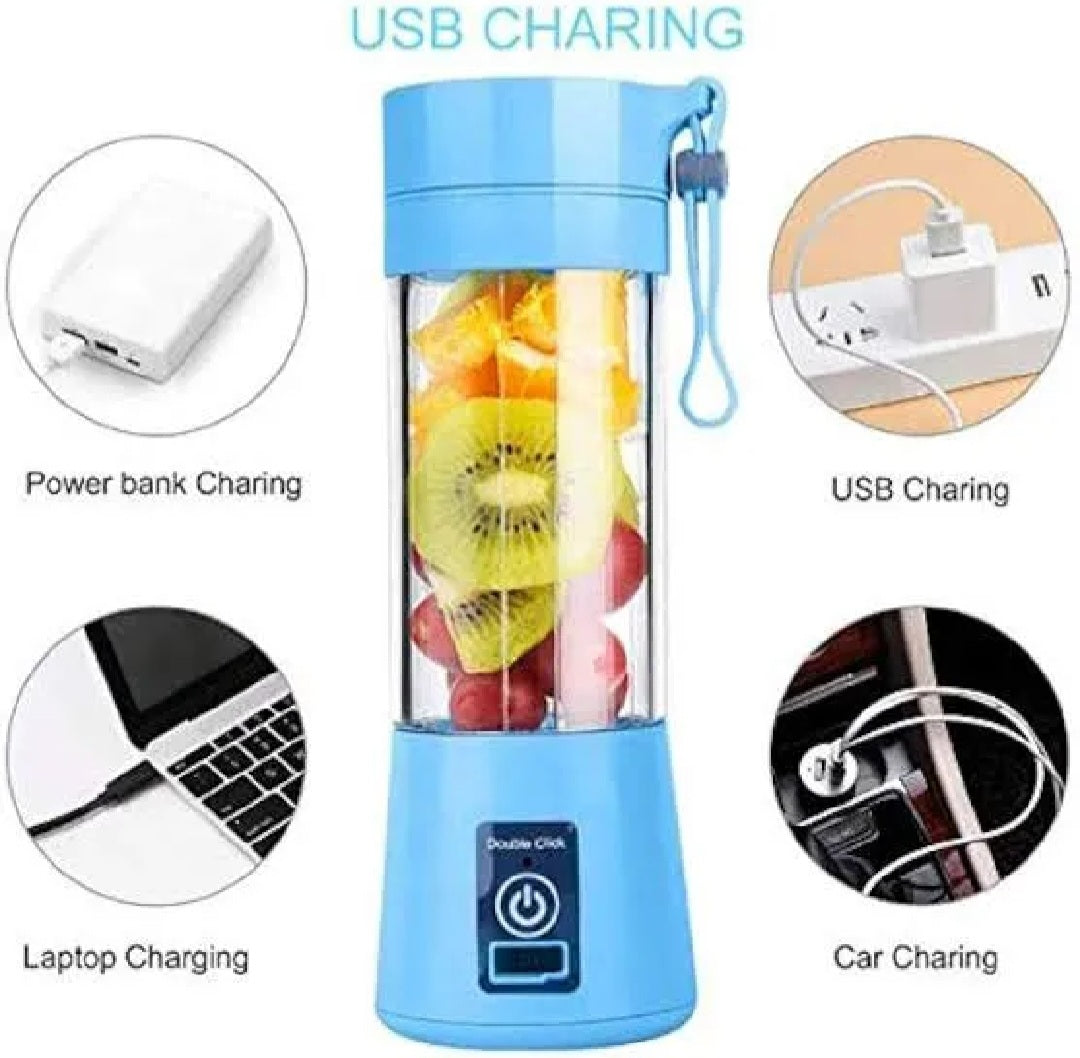 Rechargeable Juicer Blender 6 Blades 380ml | Portable Juicer Cup & Smoothie Maker
