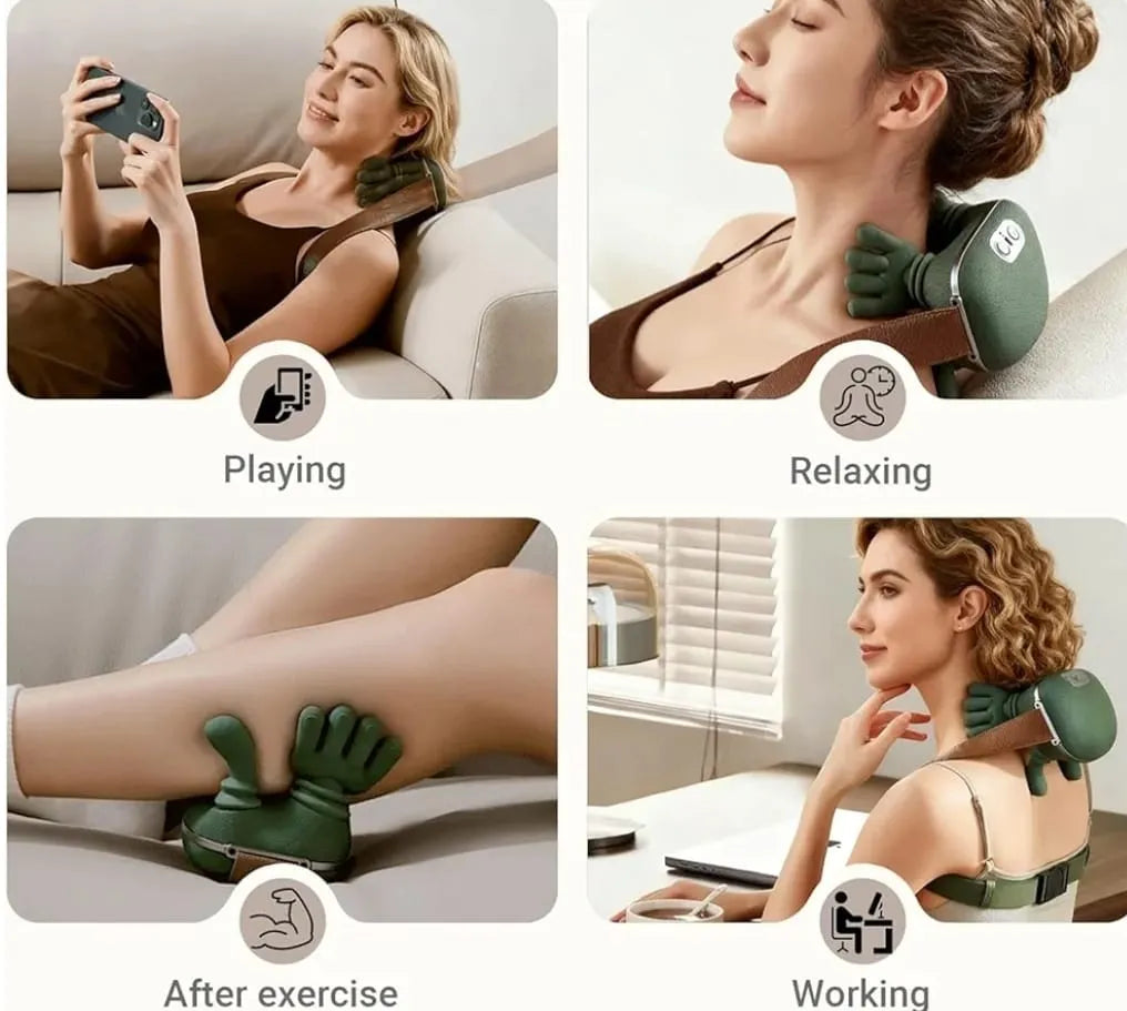 Rechargeable Hand Shape Shoulder and Neck Massager for Pain Relief